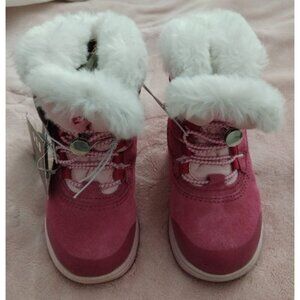 Swiss Tech Kids Winter Boots Size 6 Pink Fur Lined Waterproof
